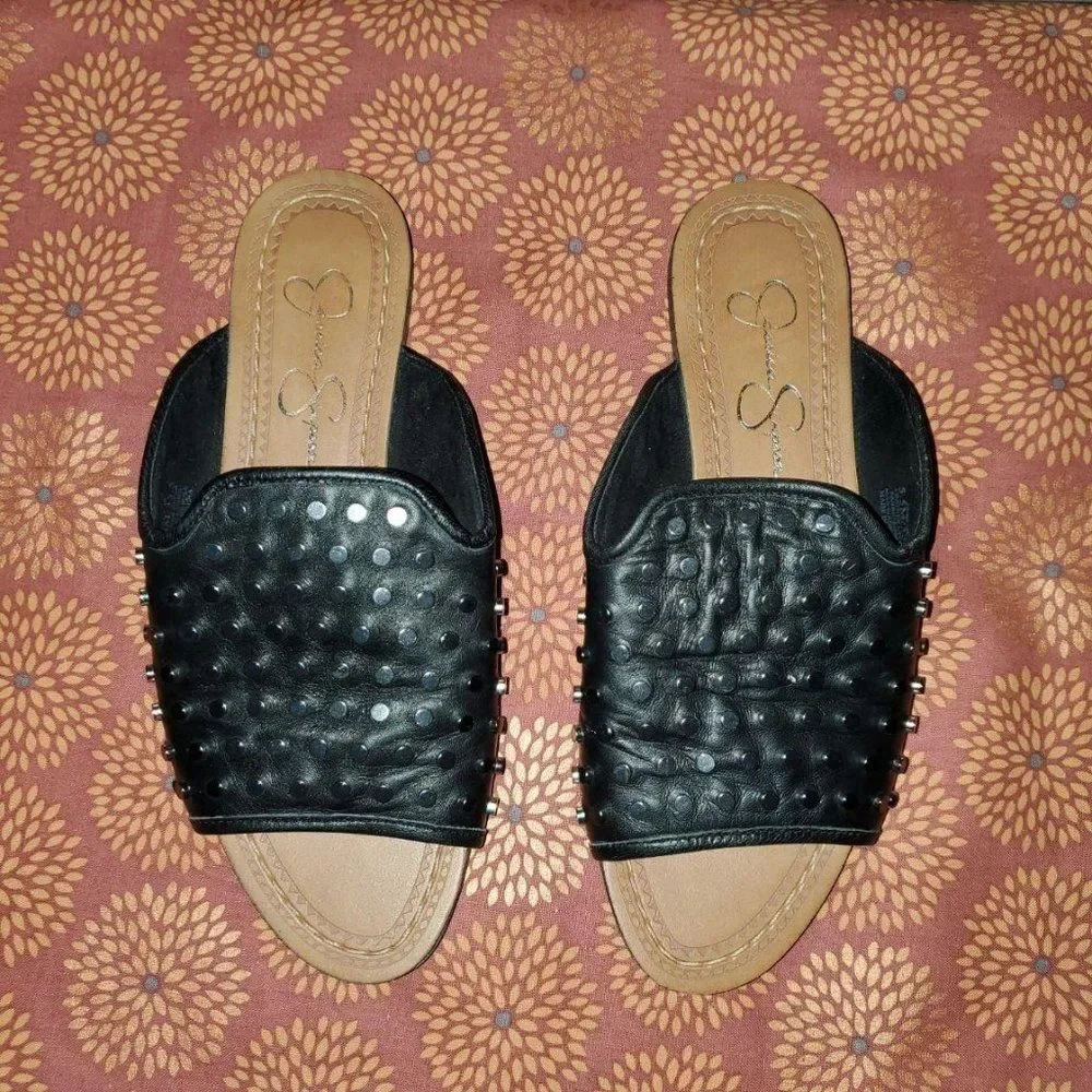 Jessica Simpson Kloe Studded Mules  5.5